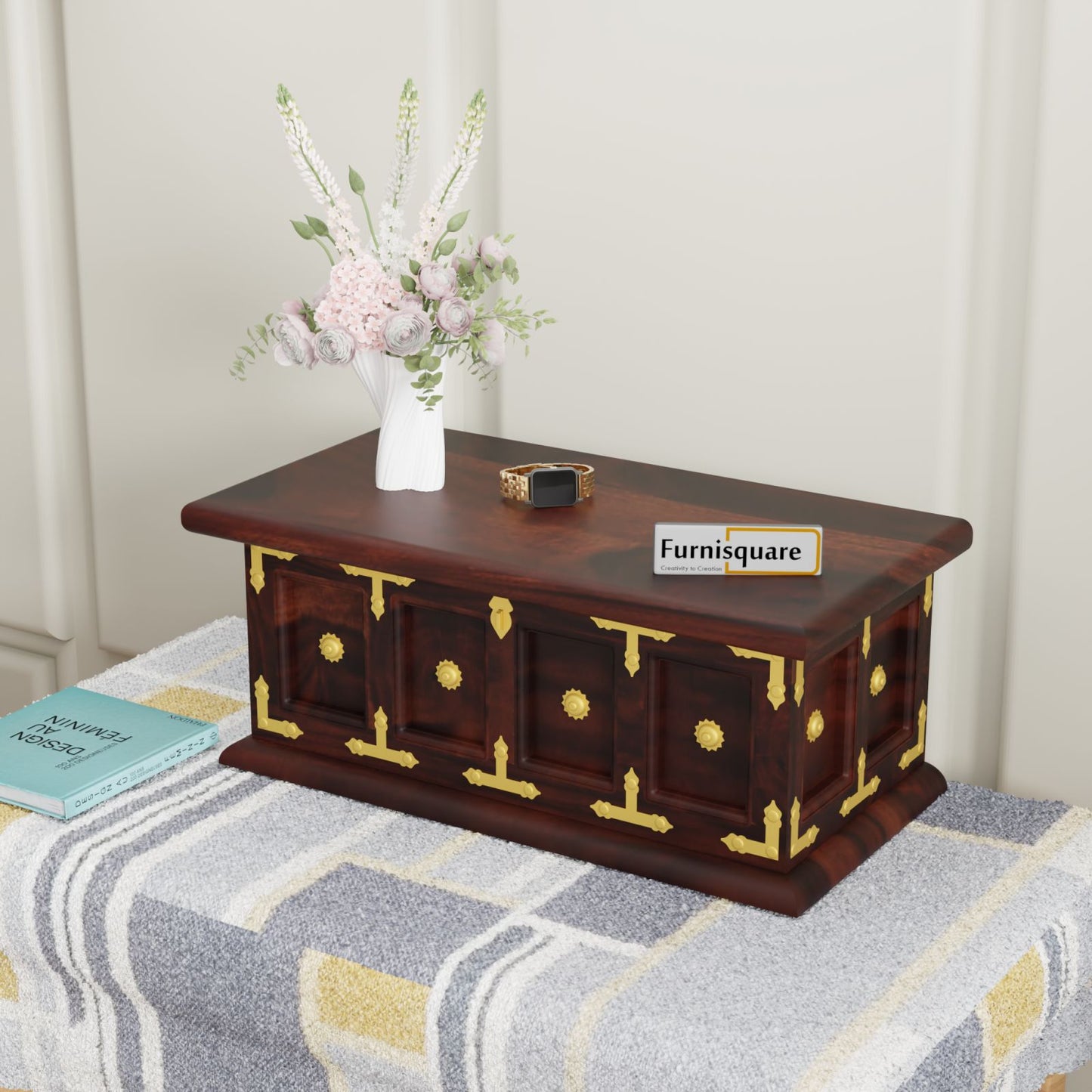 Solid Wood Bangle Box for Women Accessories