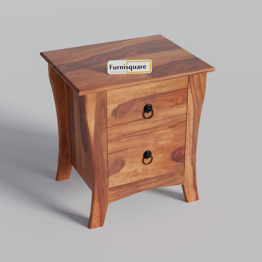 Wooden Bed Side Table with Drawers for Bedroom