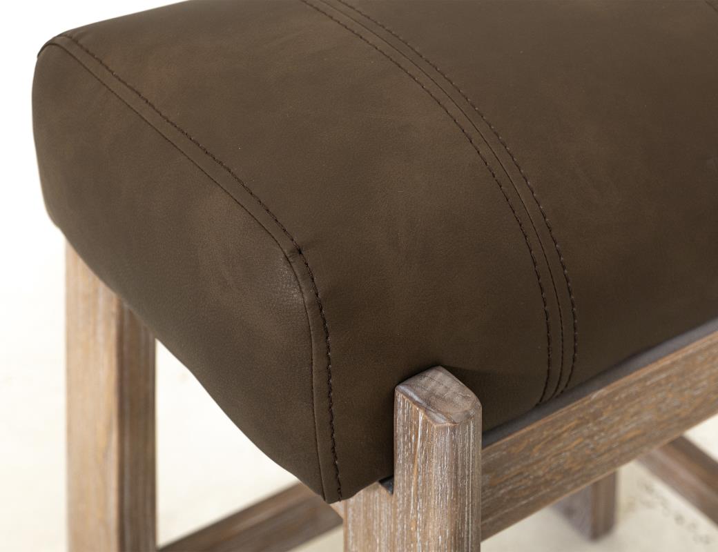 Solid Wood Upholstered Vanity Stool
