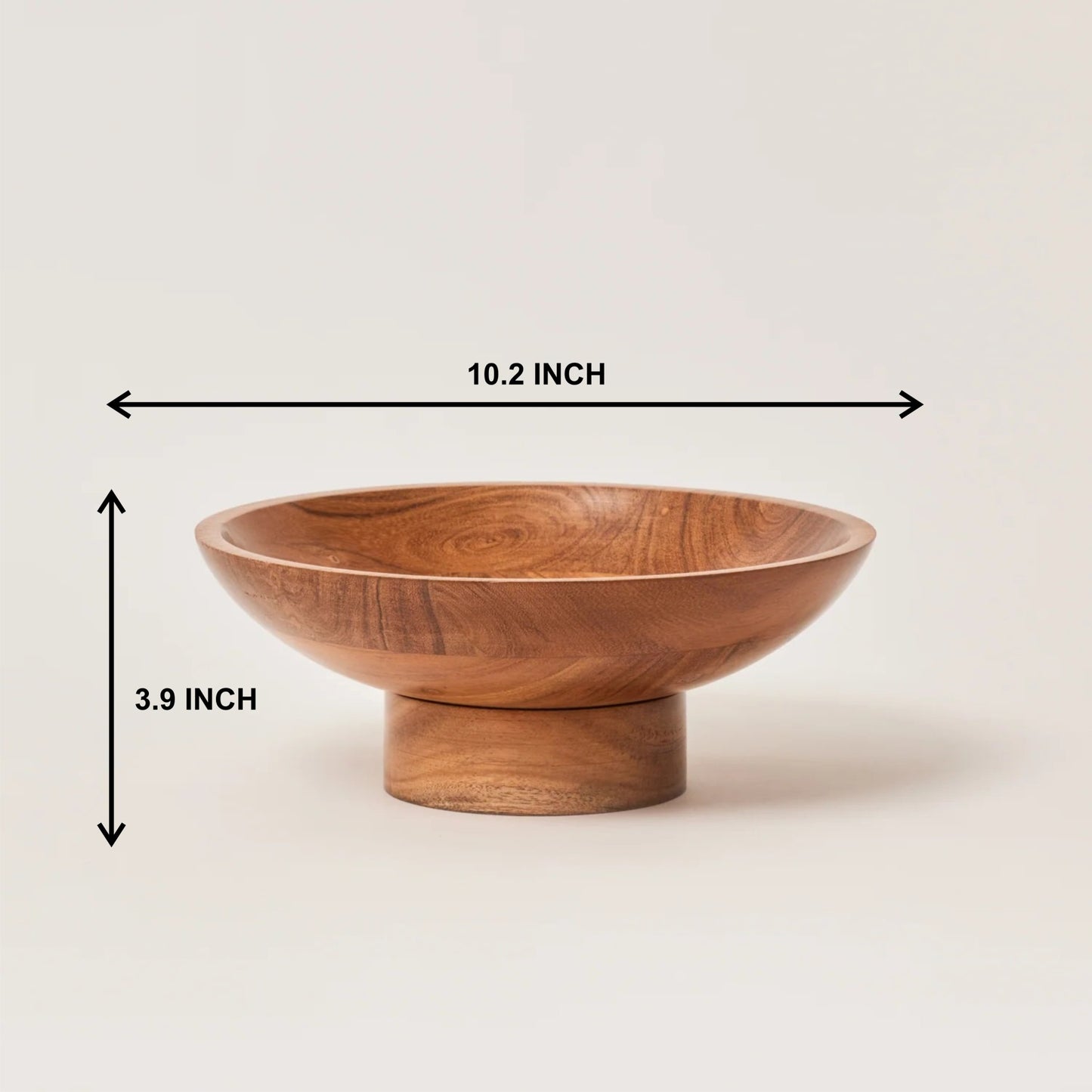 Wooden Fruit Bowl for Dining Table & Kitchen Decor