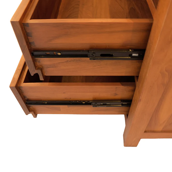 Solid Wood Chest of Drawer for Living Room in Natural Finish