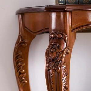 Wooden Half Round Console Table for Living Room
