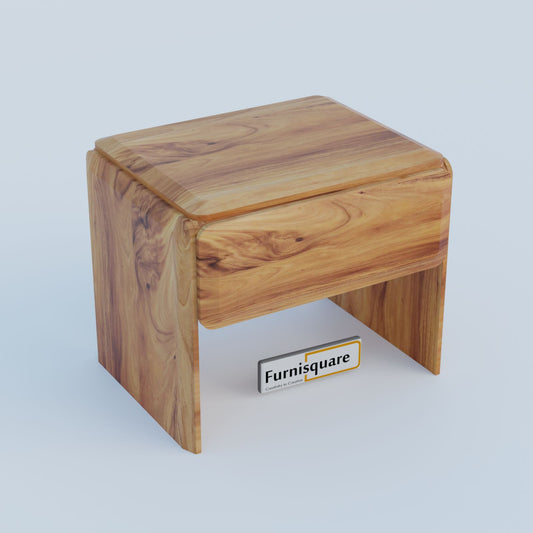 Solid Wood Bed Side Table with Drawers for Bedroom