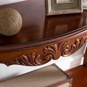 Wooden Half Round Console Table for Living Room