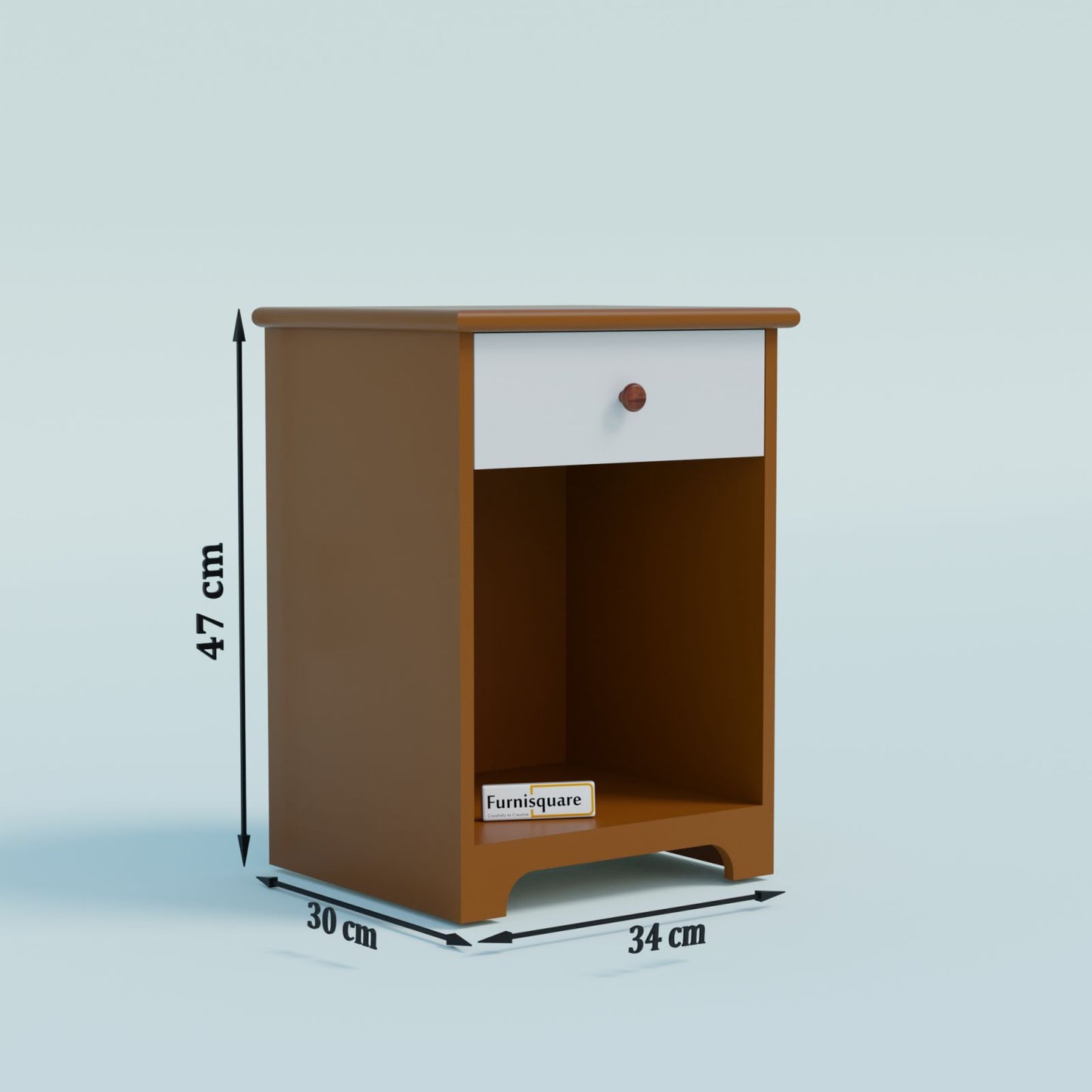 Bed Side Table with Drawers Made of MDF for Bedroom