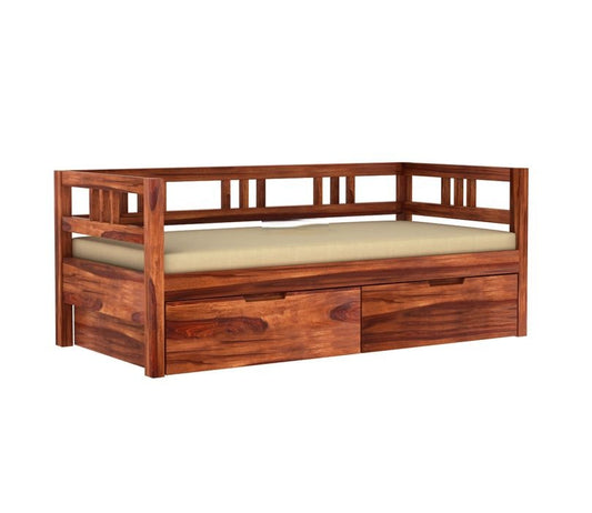 Solid Wood Divan with Storage for Living Room