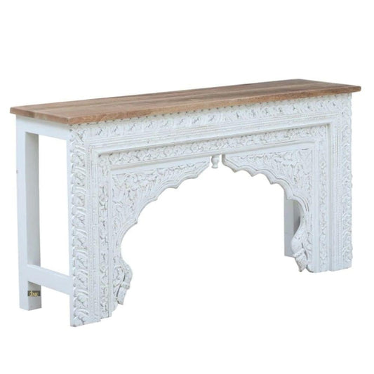 Solid Wood Antique Console Table for Living Room, Drawing Room & Office