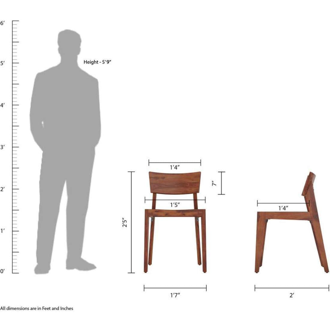Solid Wood Dining Table 6 Seater with Chair for Dining Room