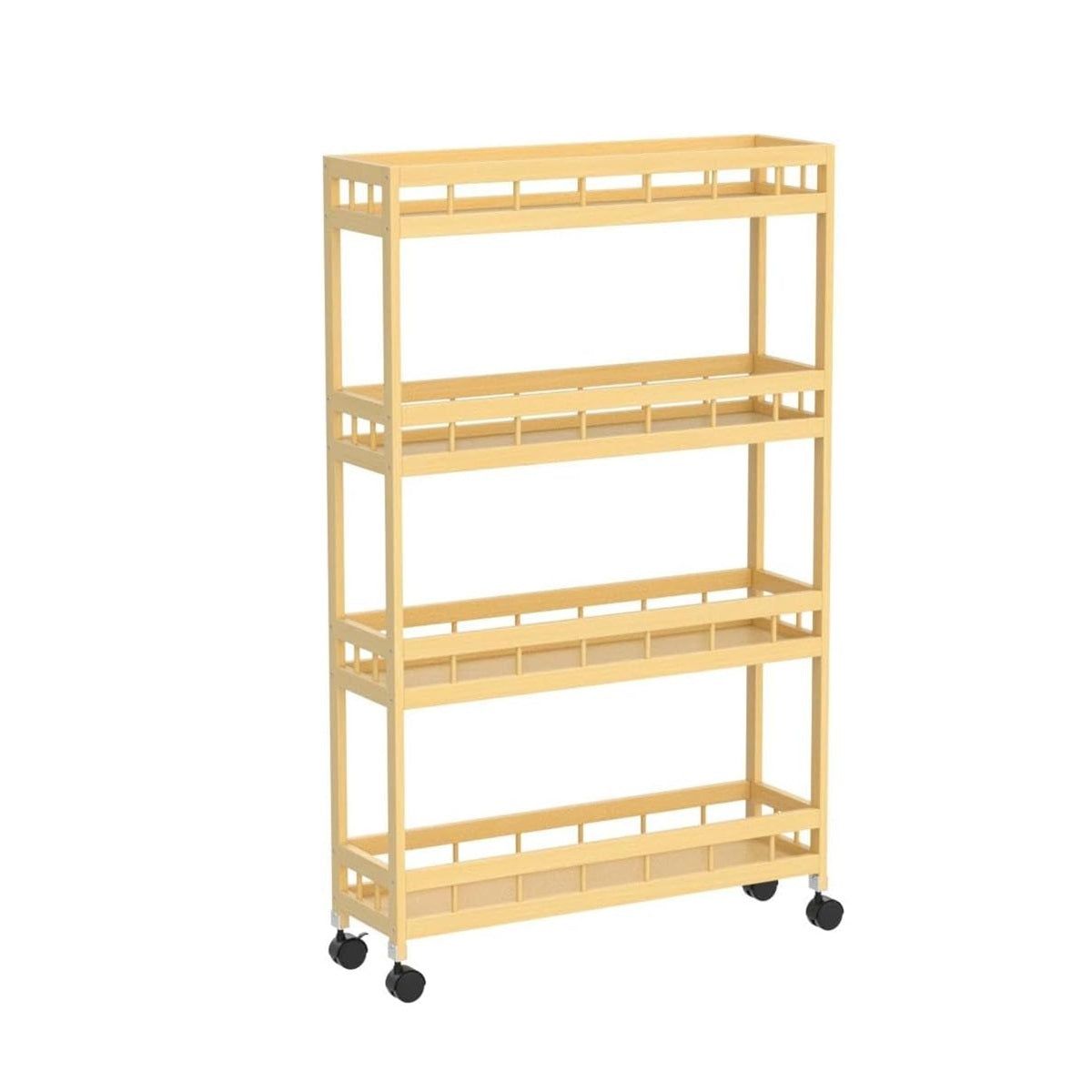 Solid Wood Rolling Bar Trolley