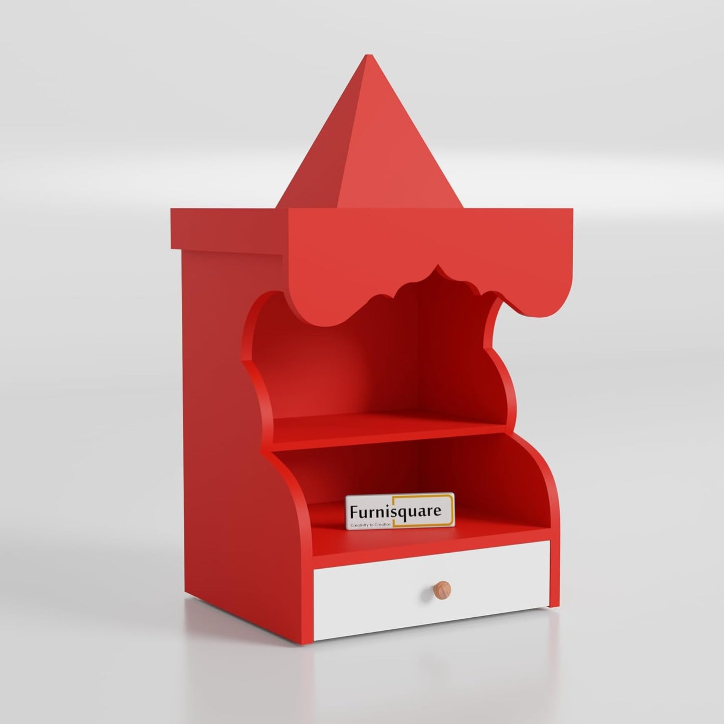 Wooden Pooja Mandir with Drawer Storage for Home