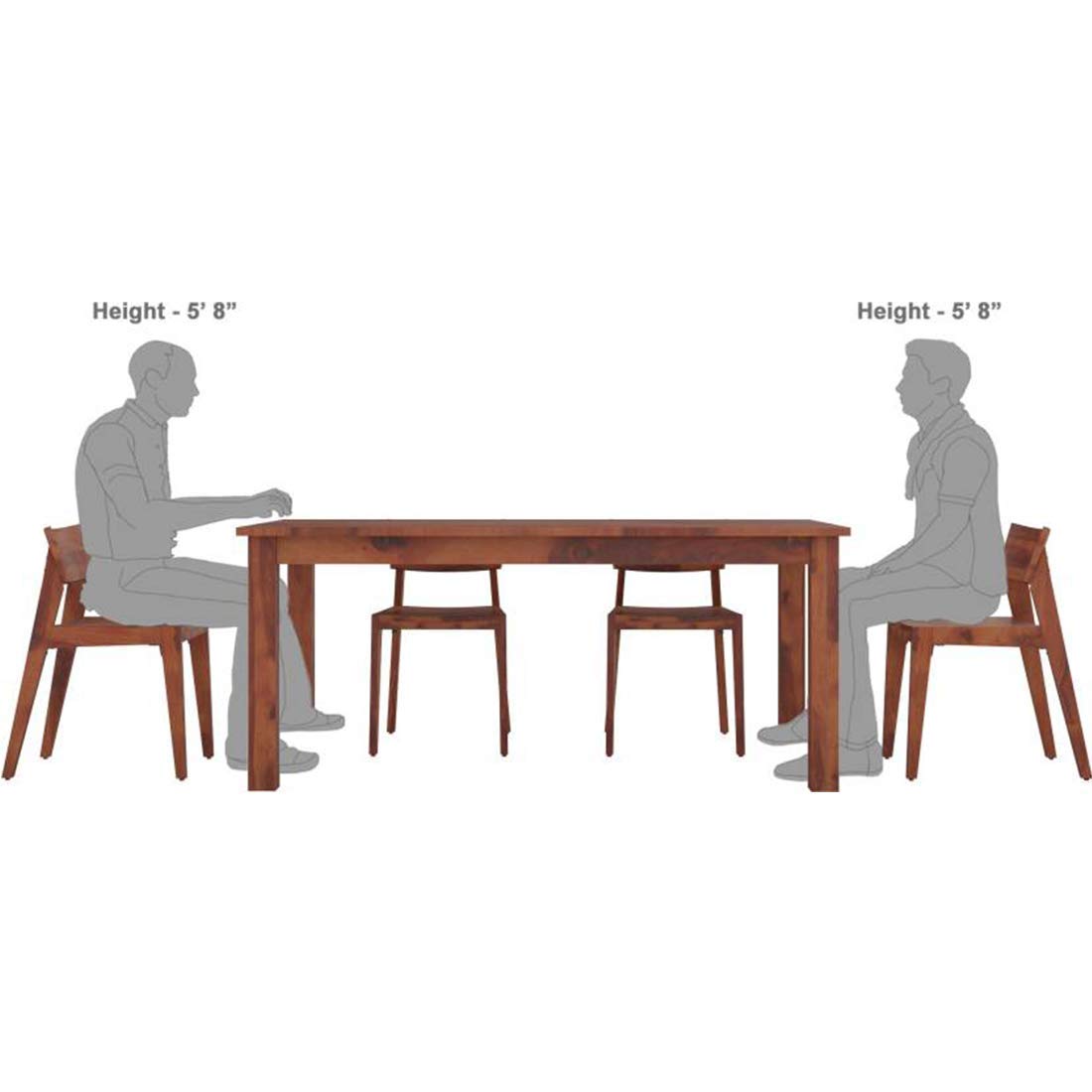 Solid Wood Dining Table 6 Seater with Chair for Dining Room