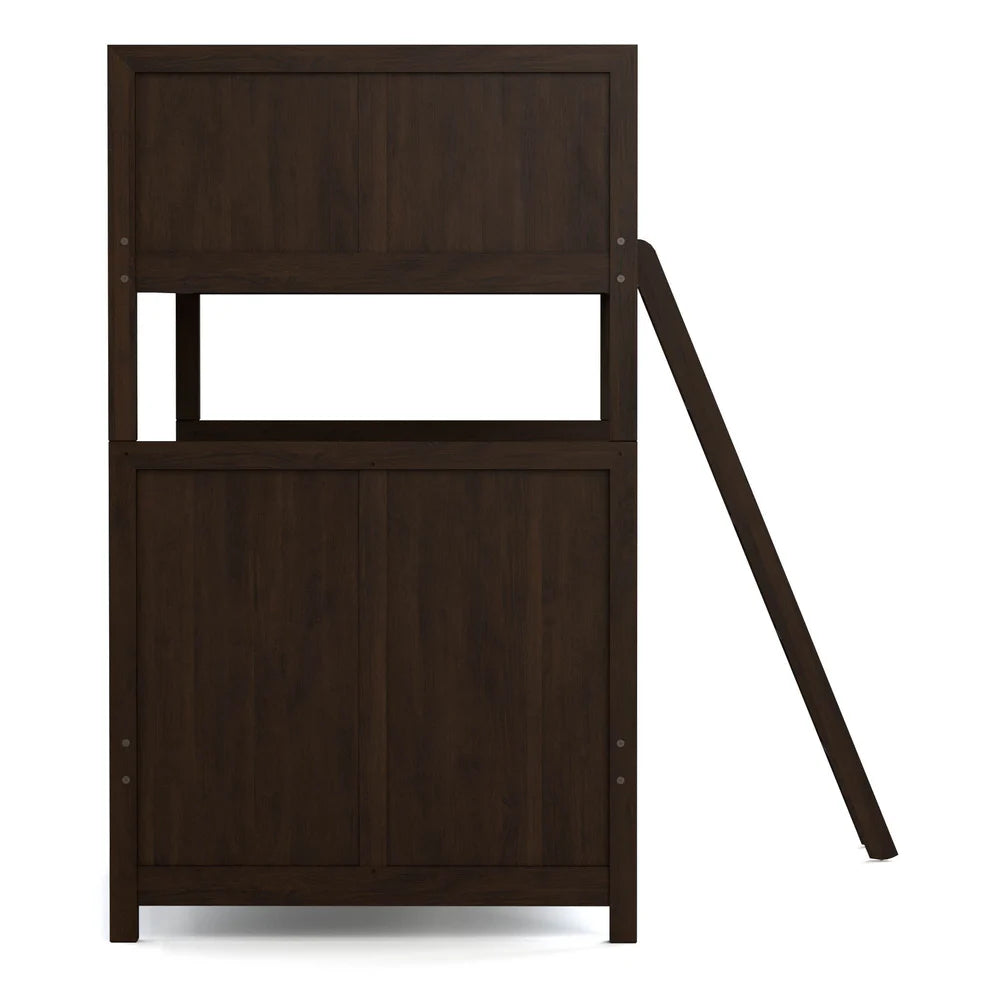 Solid Wood Bunk Bed in Espresso Finish