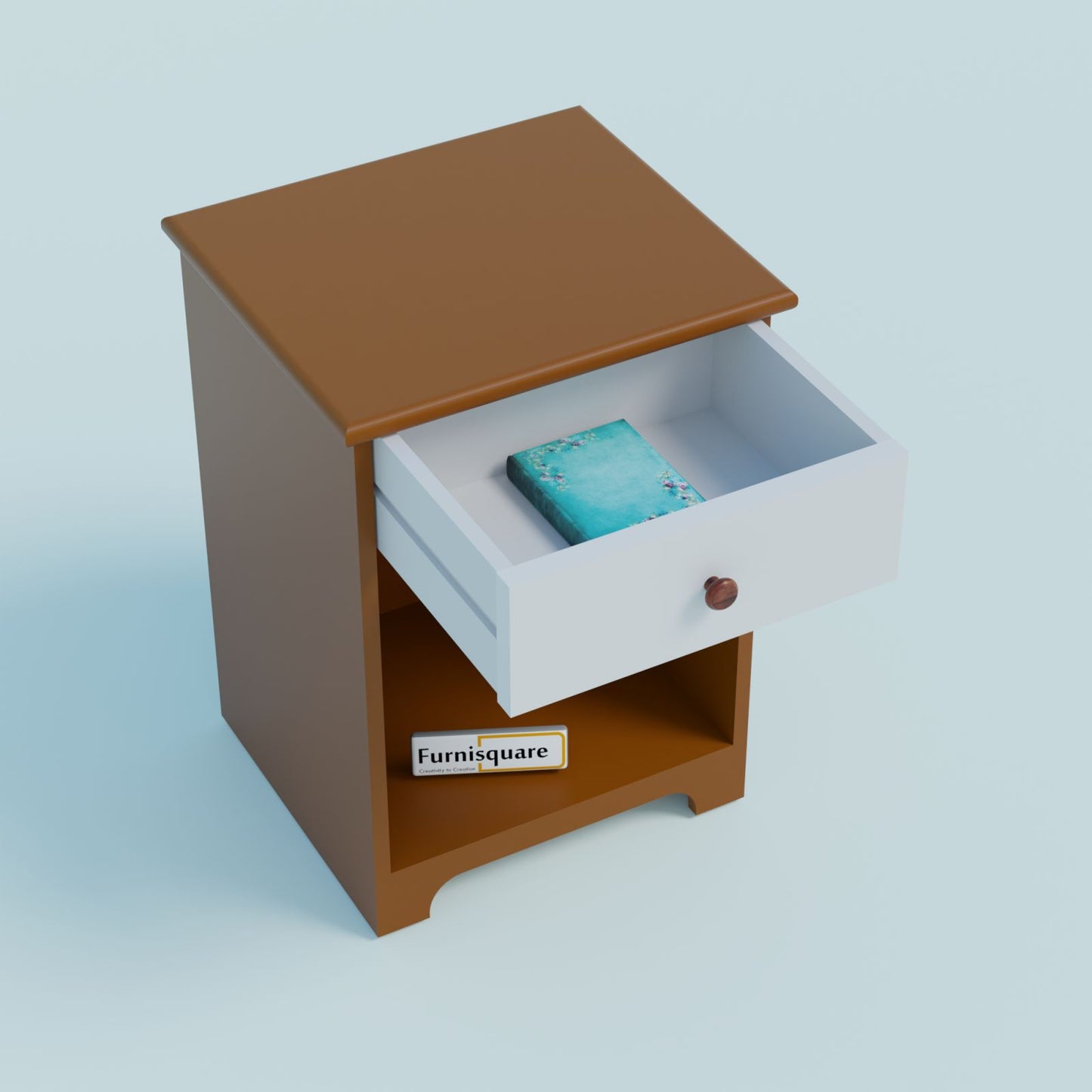 Bed Side Table with Drawers Made of MDF for Bedroom