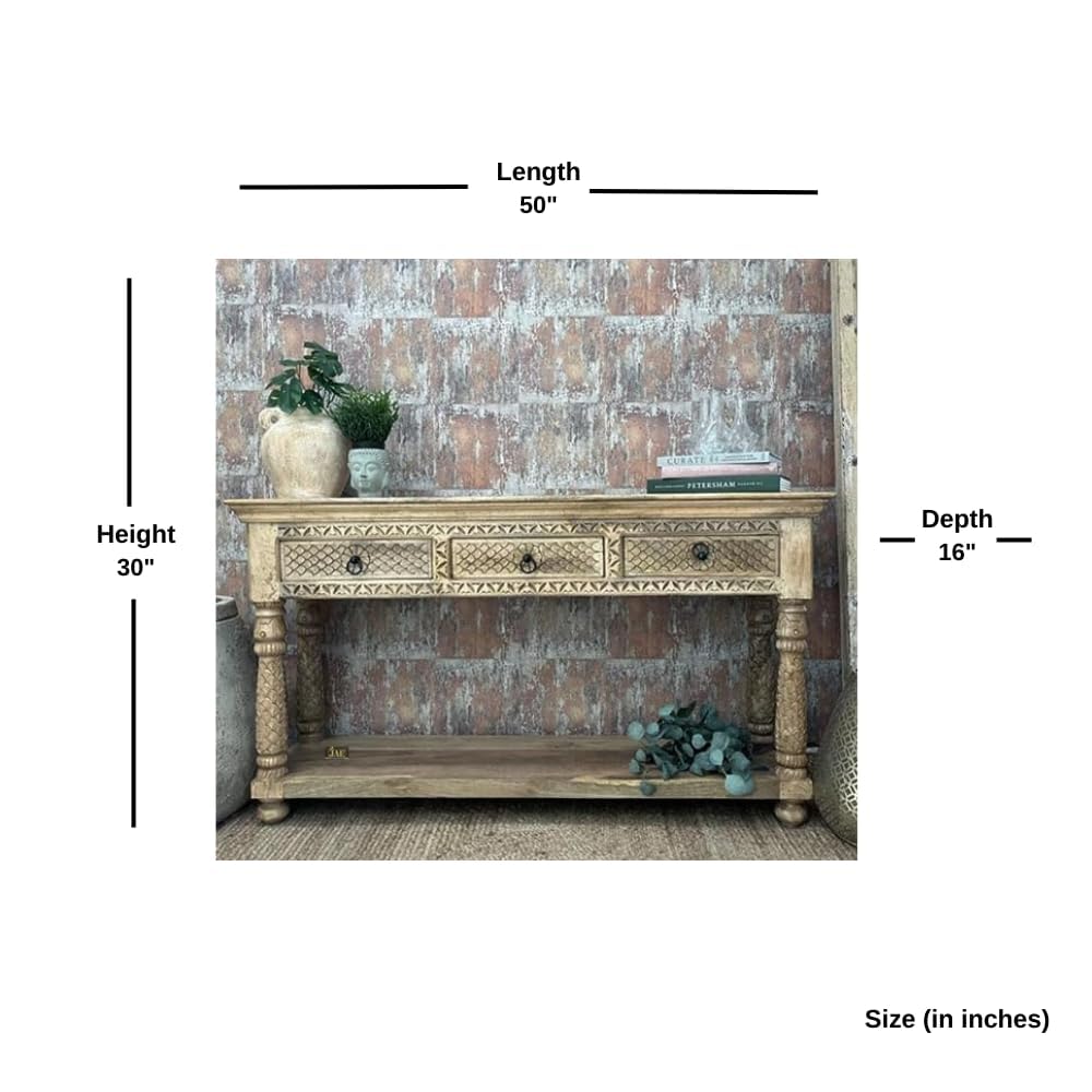 Wooden Antique Console Table for Living Room, Drawing Room & Office