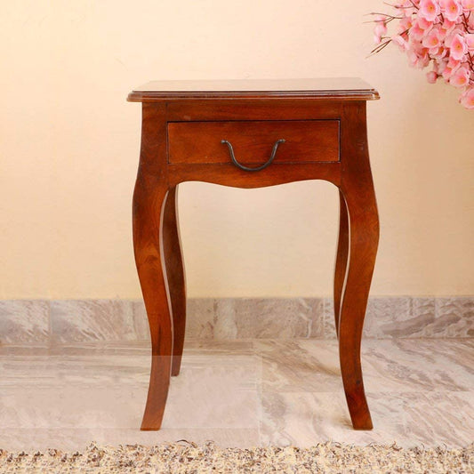Wooden Bed Side Nightstand End Table with 1 Drawer Storage