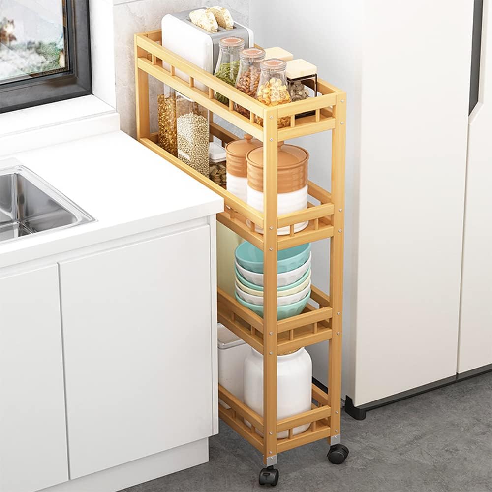 Solid Wood Rolling Bar Trolley