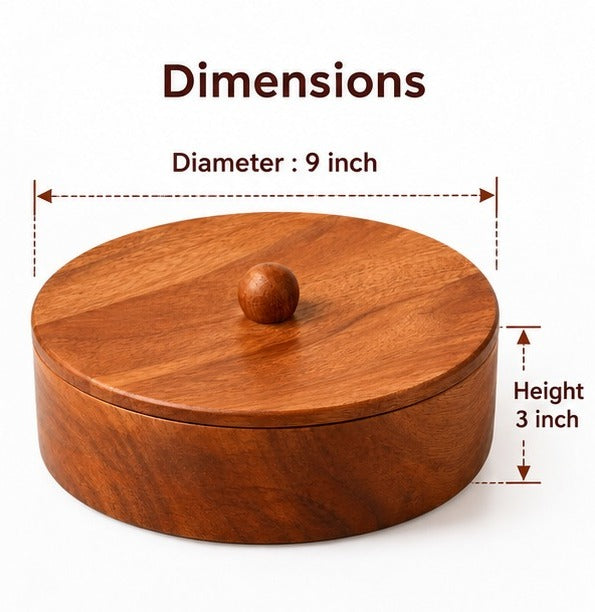 Solid Wood Roti Box for Kitchen Accessories
