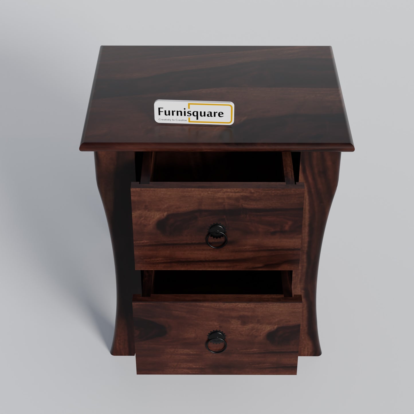 Wooden Bed Side Table with Drawers for Bedroom