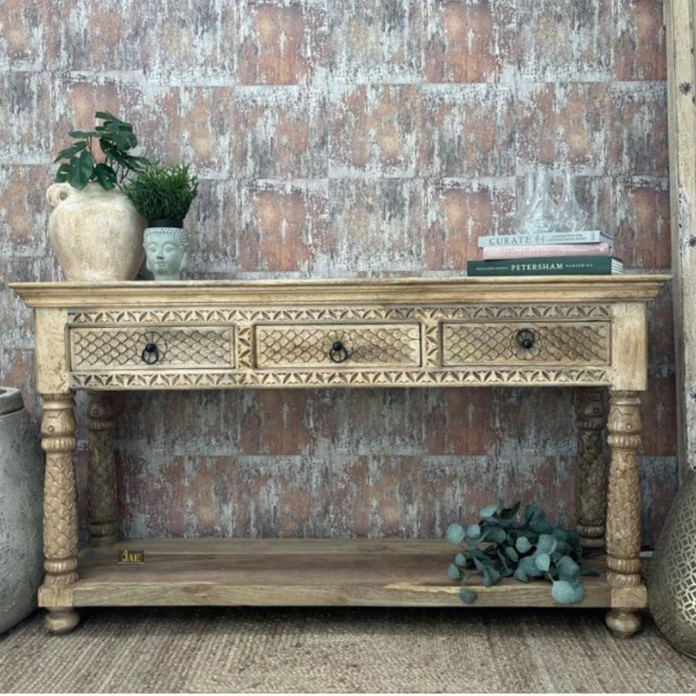Wooden Antique Console Table for Living Room, Drawing Room & Office