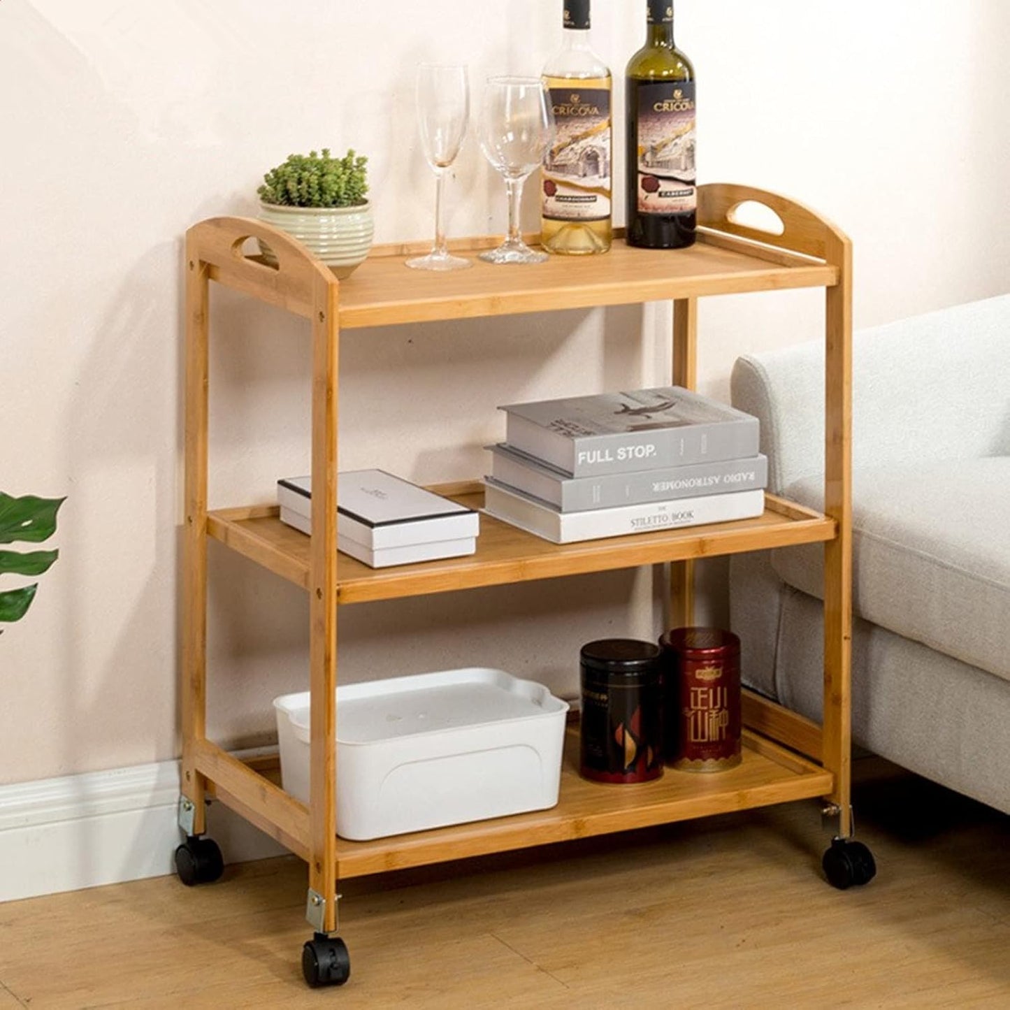 Solid Wood Bar Trolley for Bar Furniture