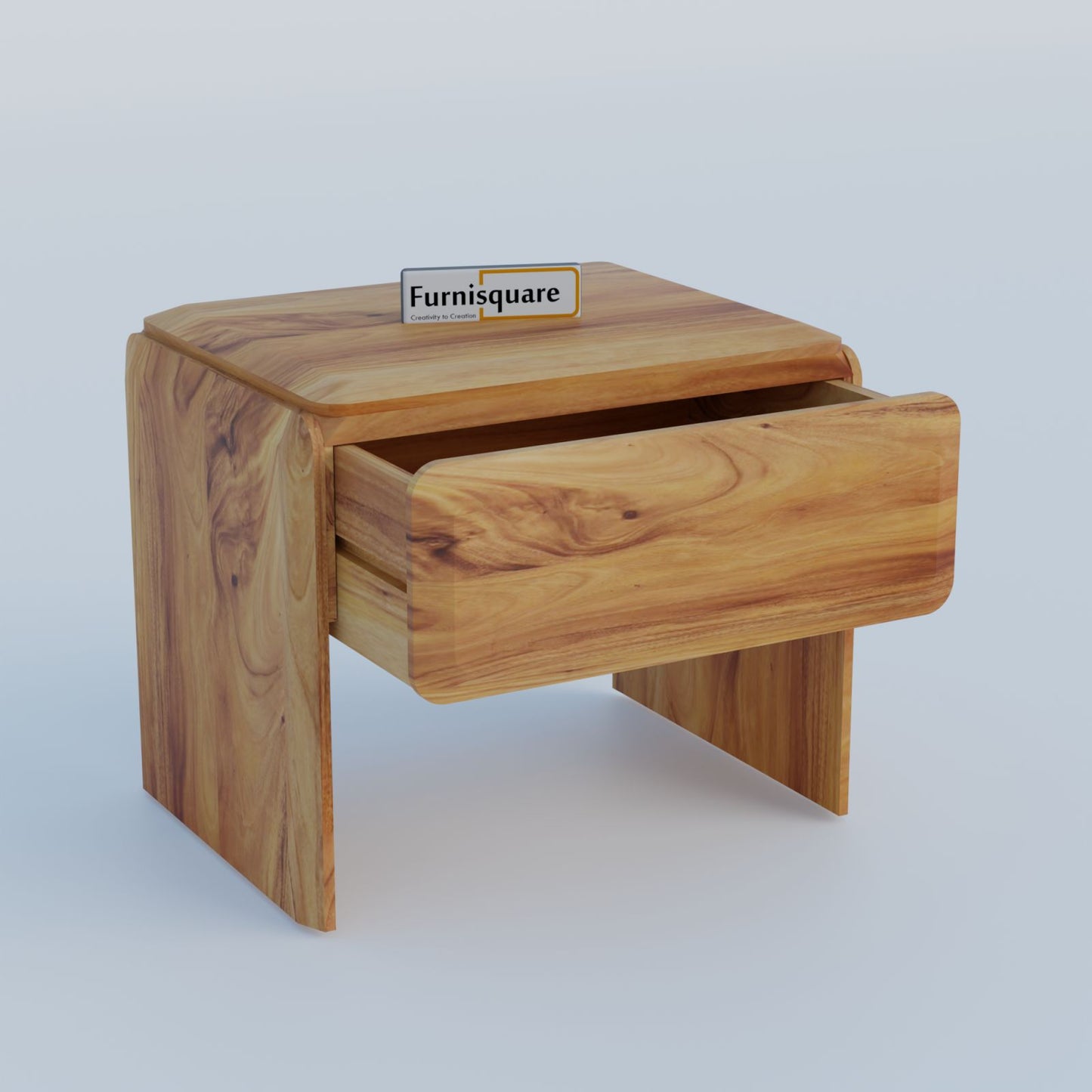 Solid Wood Bed Side Table with Drawers for Bedroom