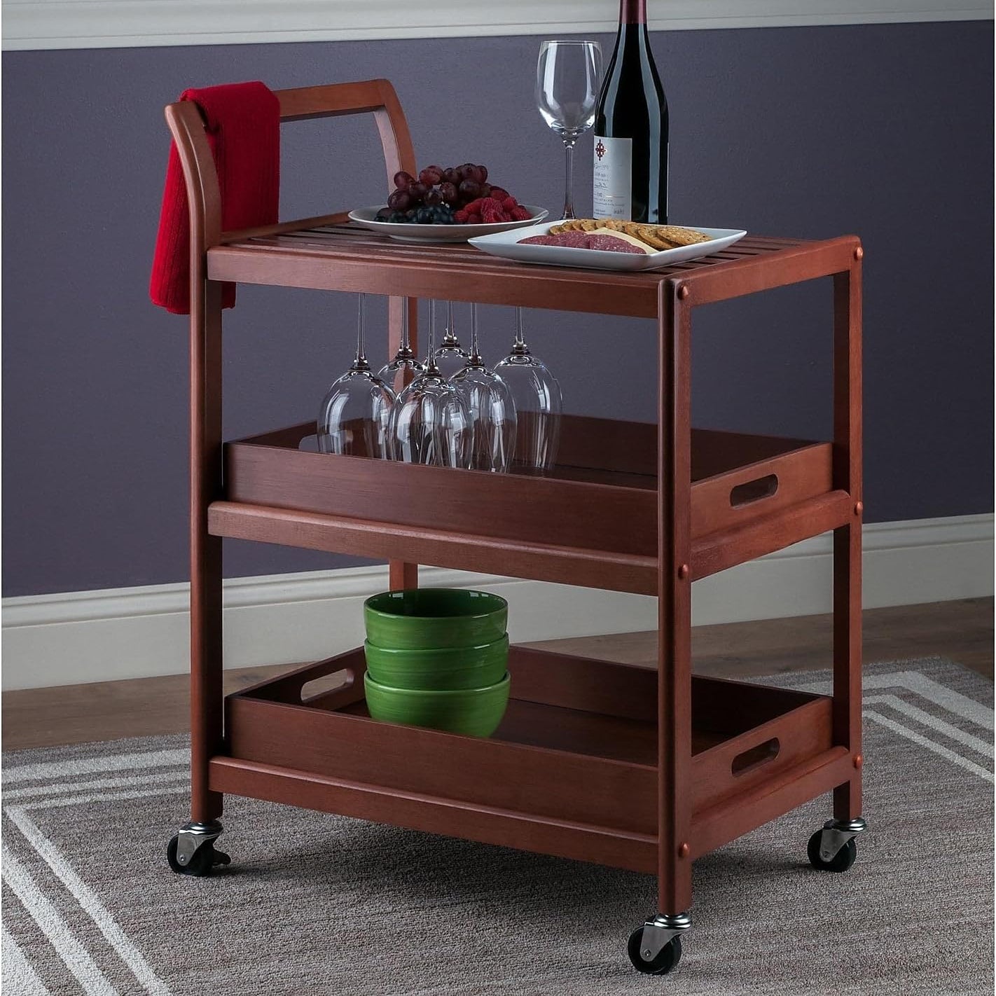 Wooden Bar Trolley for Bar Furniture