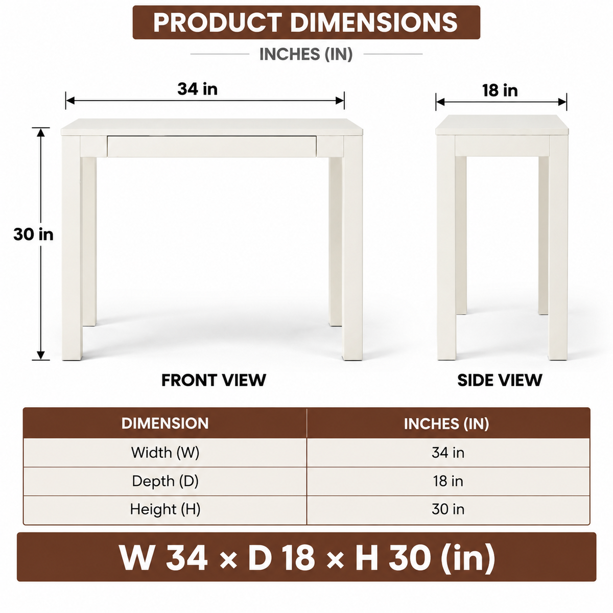 Solid Wood Dressing Table for Bedroom