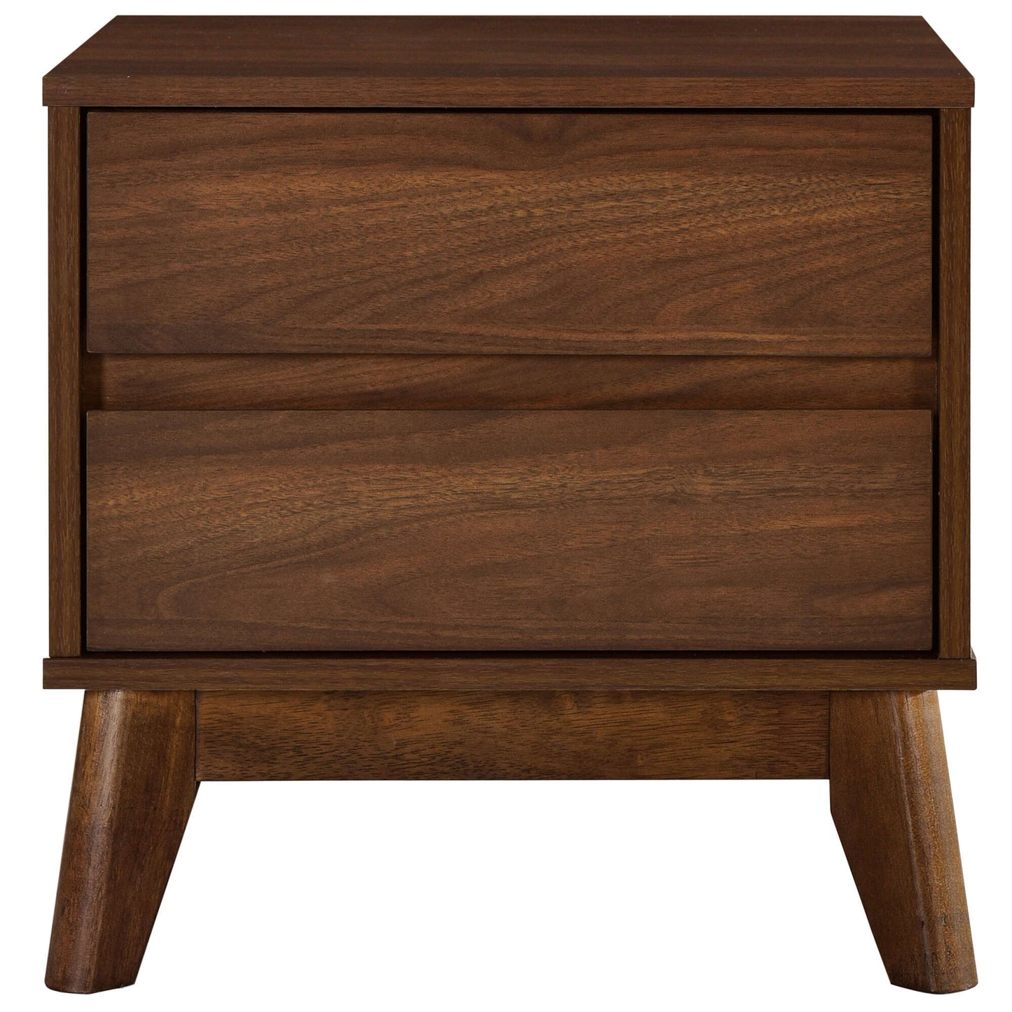Wooden Bedside Table with Drawer in Walnut Finish