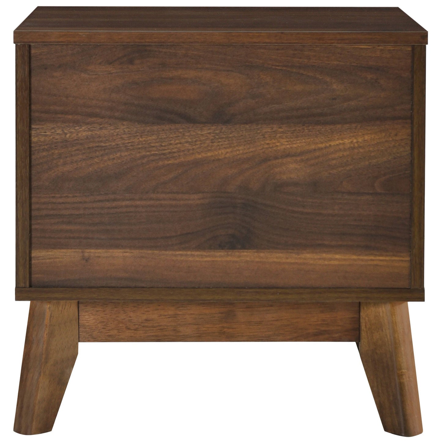 Wooden Bedside Table with Drawer in Walnut Finish