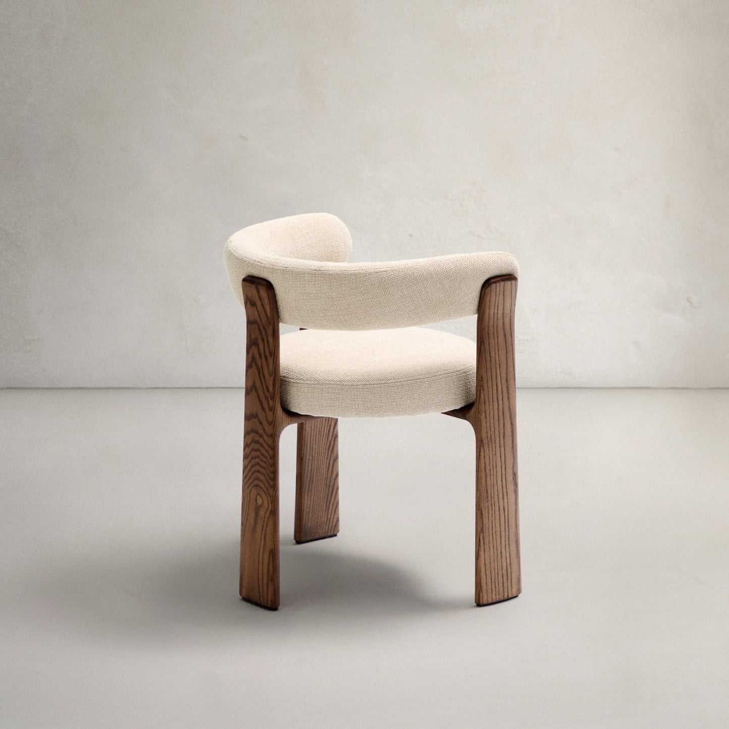 Solid Wood Upholstered Dining Chair in Walnut Finish