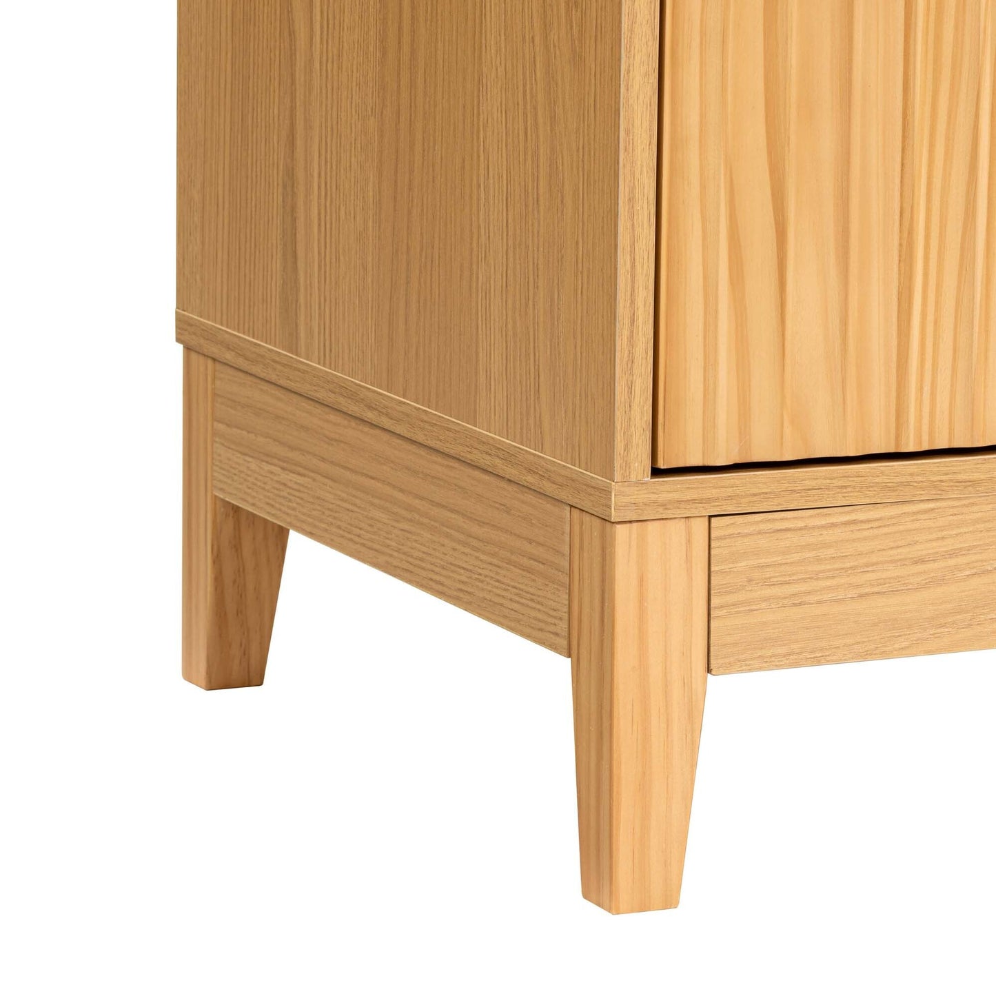 Wooden Bedside Table with Drawer in Natural Oak Finish