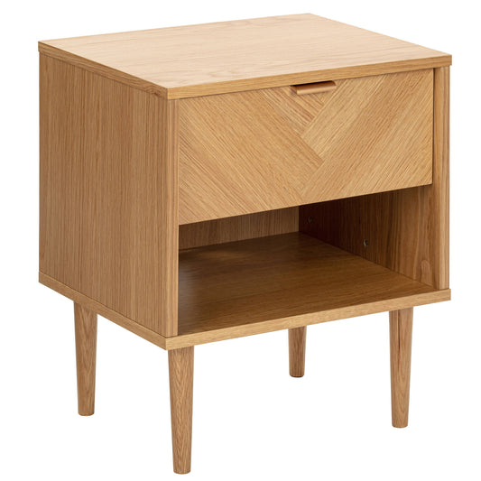 Wooden Bedside Table with Drawer for Bedroom