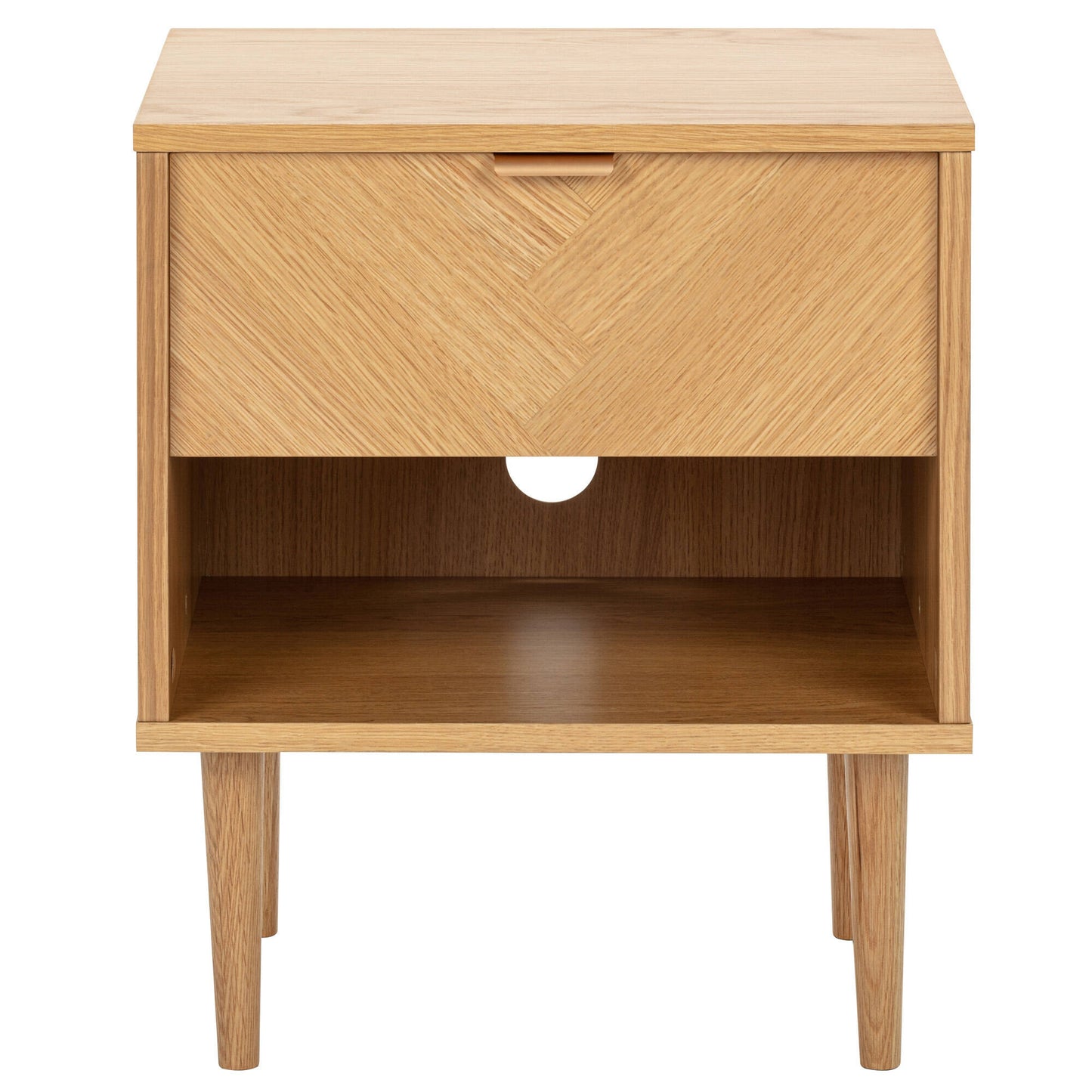 Wooden Bedside Table with Drawer for Bedroom