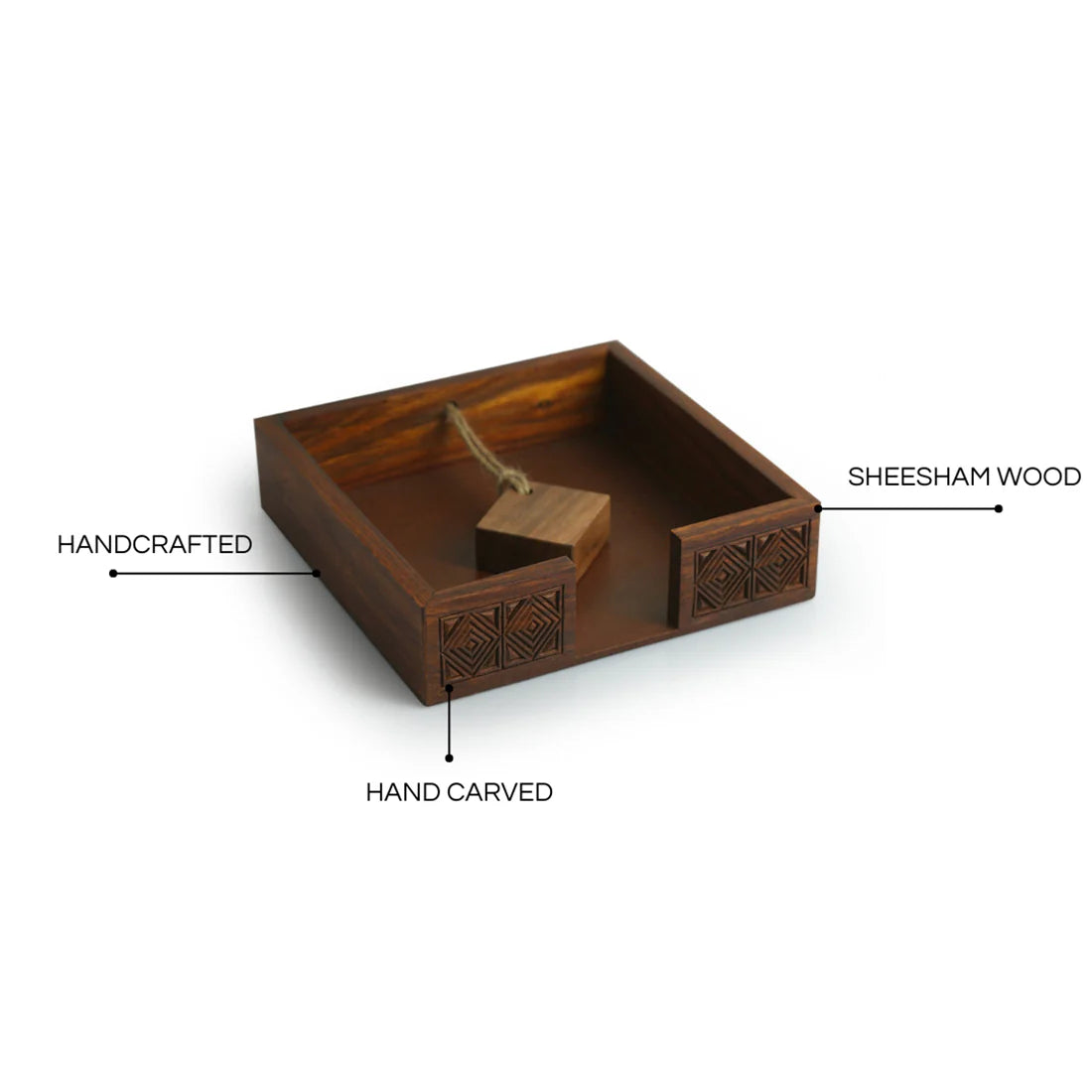 Sheesham Wood Napkin Holder