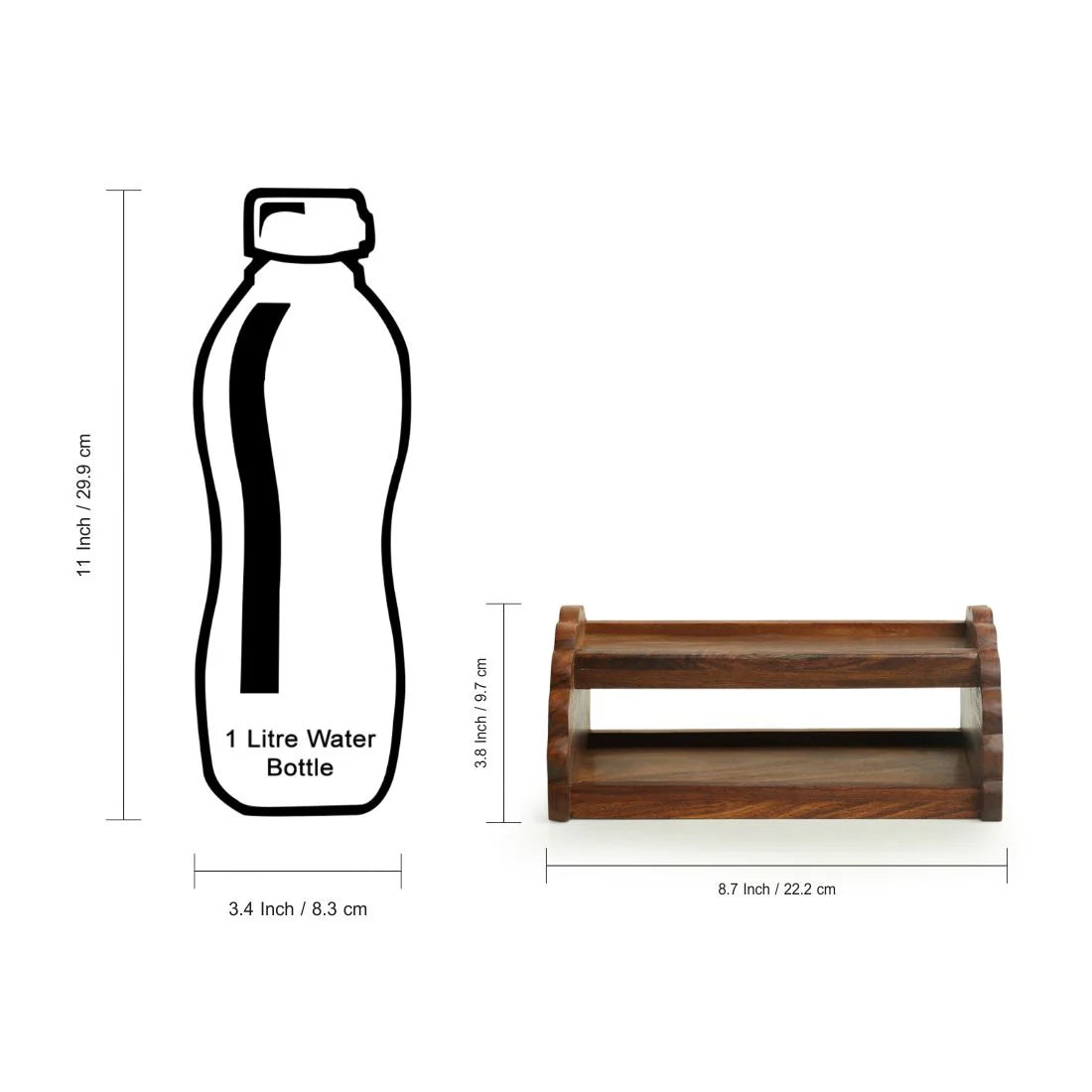 Wooden Hand Carved Table Organizer