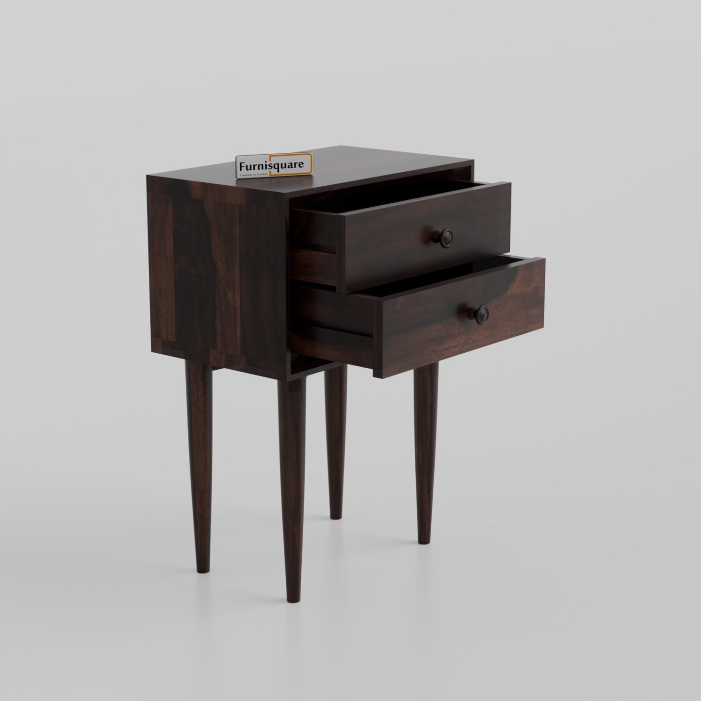 Solid Wood Nightstand for Bedroom with Drawers Storage