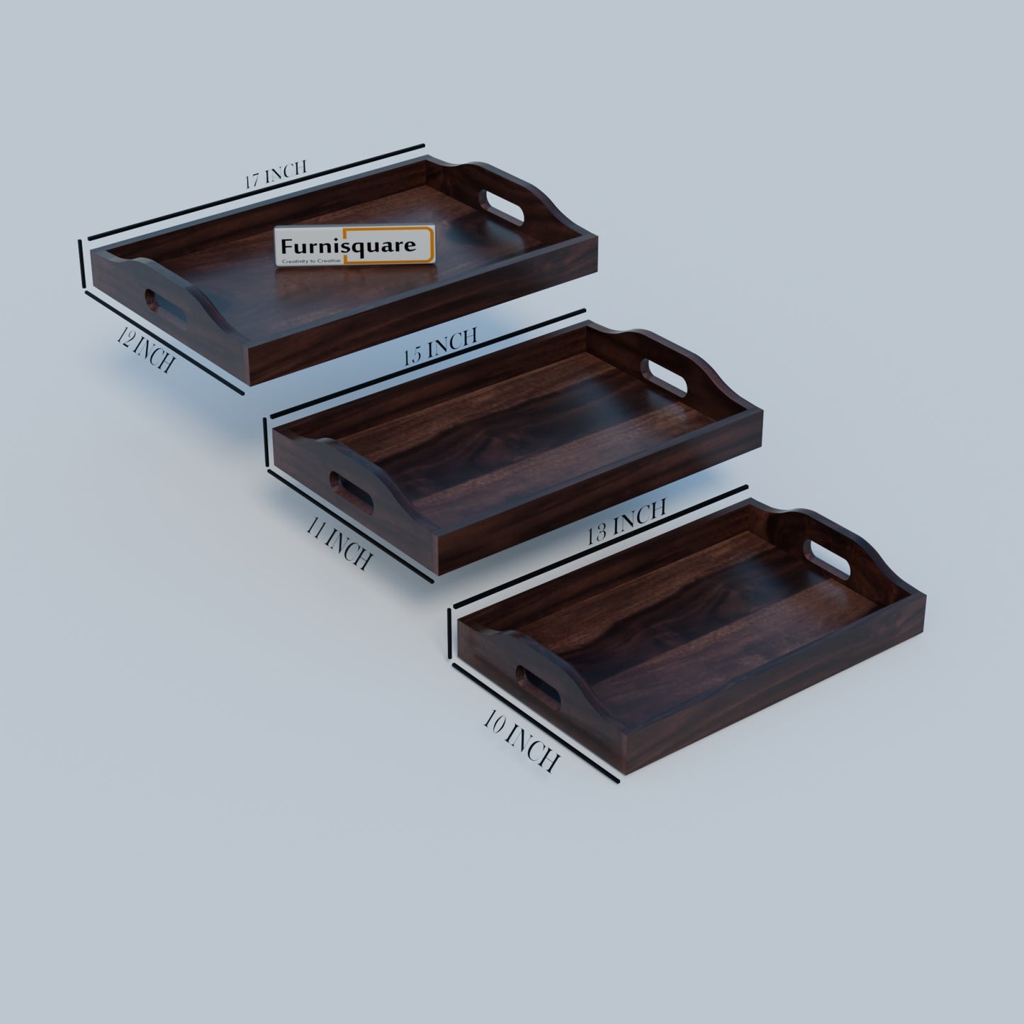 Wooden Serving Tray Set for Kitchen Accessories