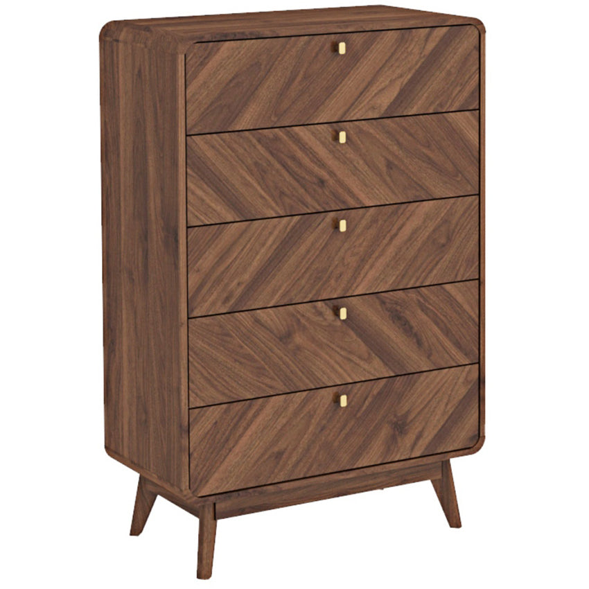 Wooden Chest of Drawer for Living Storage in Natural Finish