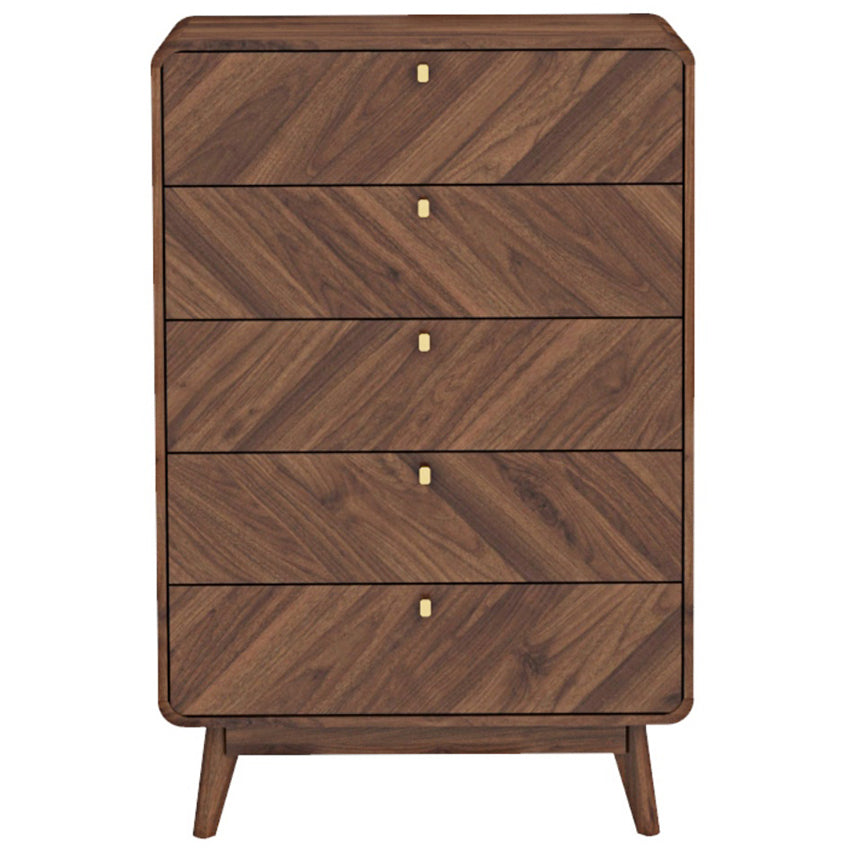 Wooden Chest of Drawer for Living Storage in Natural Finish