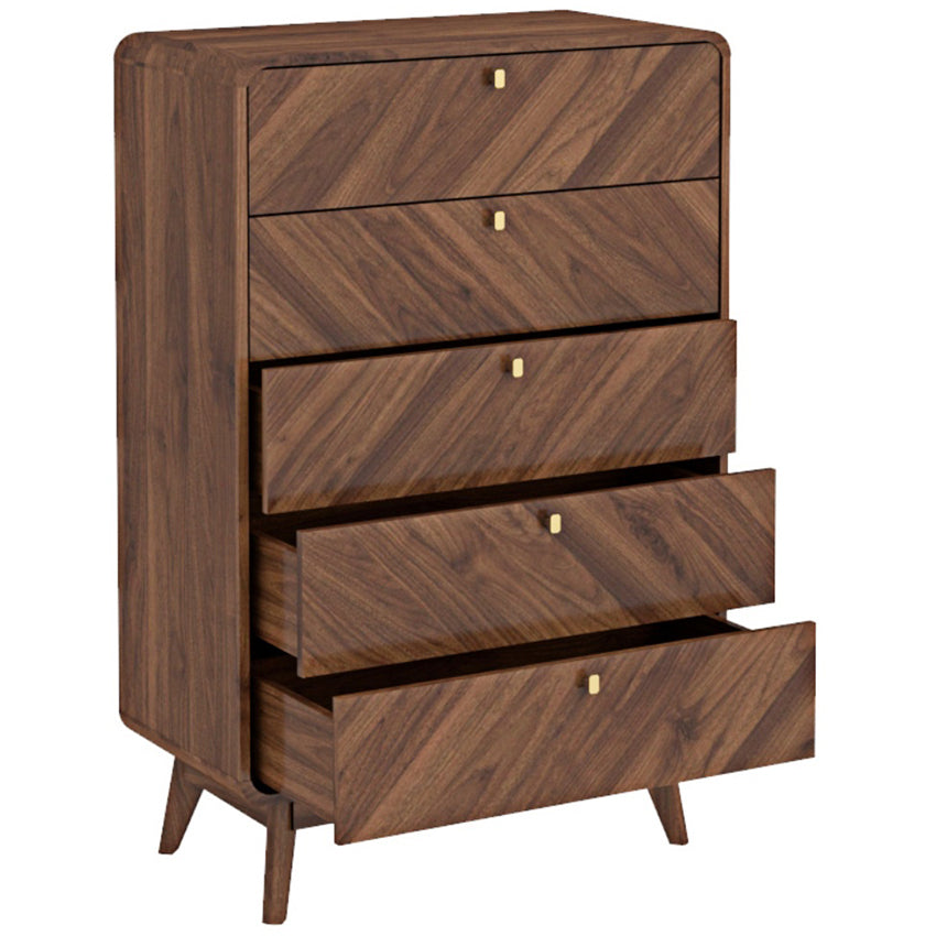 Wooden Chest of Drawer for Living Storage in Natural Finish