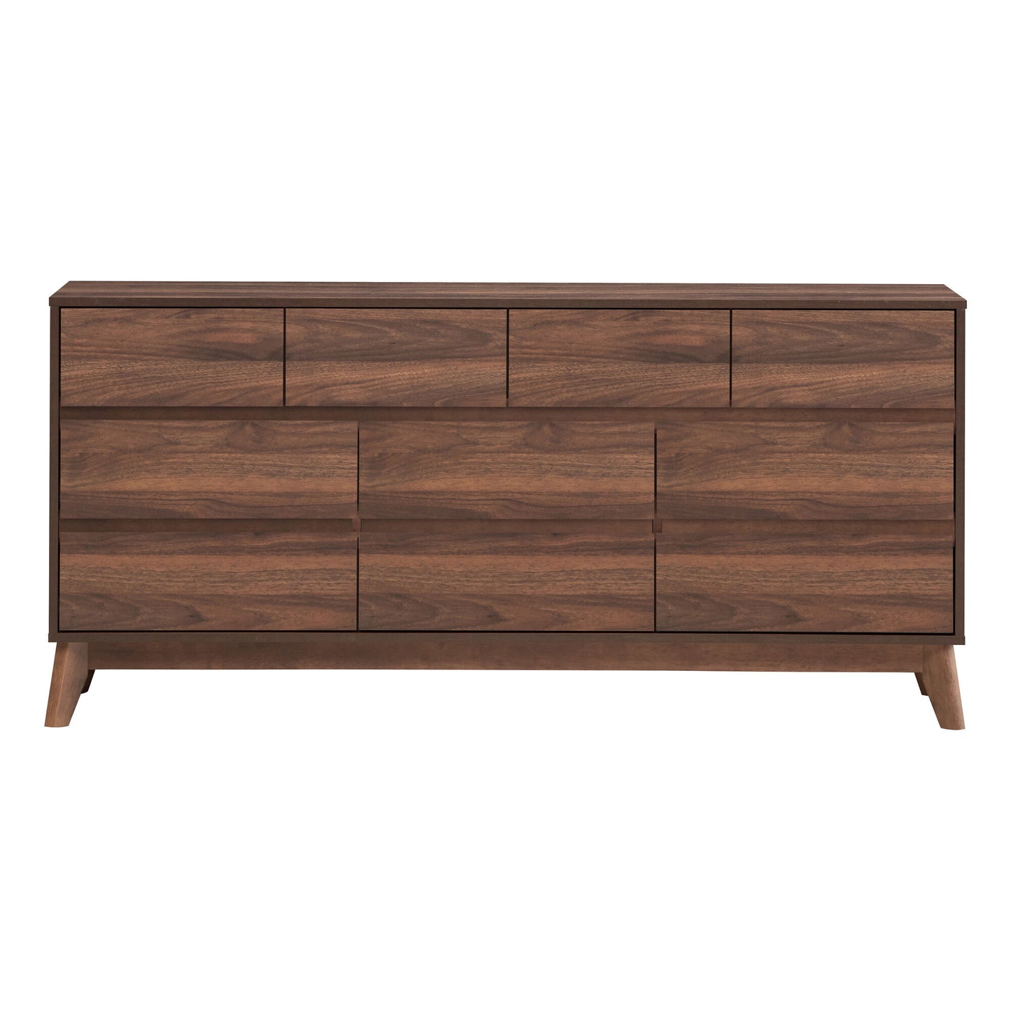 Wooden Chest of Drawer for Living Storage in Walnut Finish