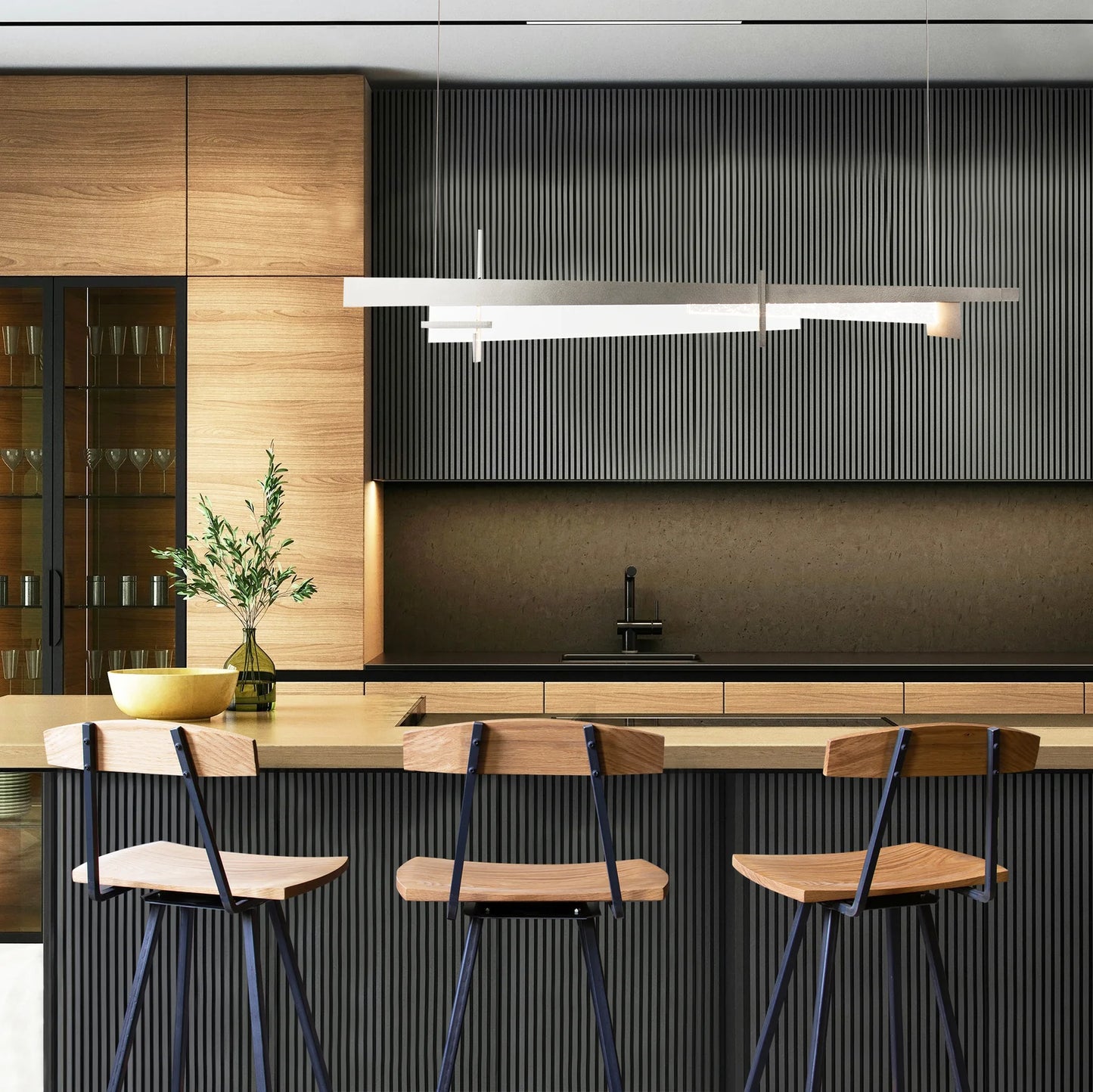 Solid Wood Bar Stool with Iron Leg for Bar Furniture