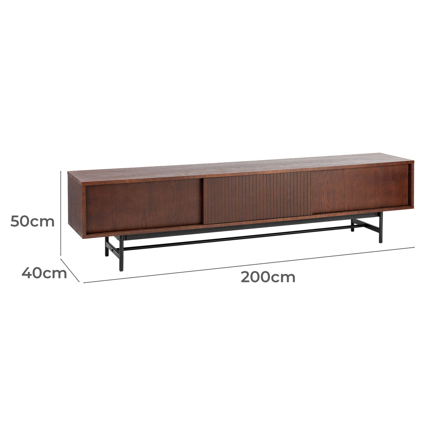 Wooden TV Unit for Living Room in Walnut Finish