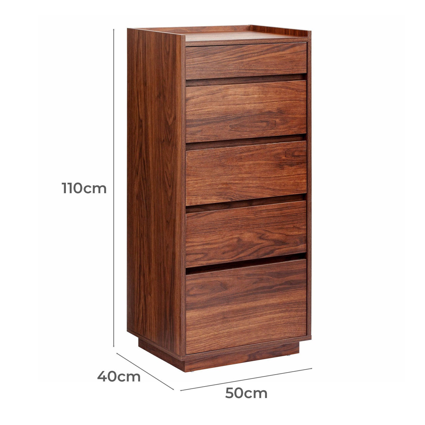 Sheesham Wood Chest of Drawer for Living Storage in Walnut Finish