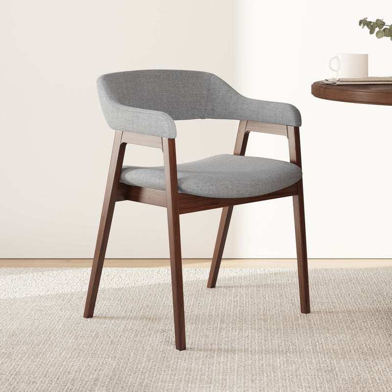 Wooden Dining Arm Chair with Cushioned Seat