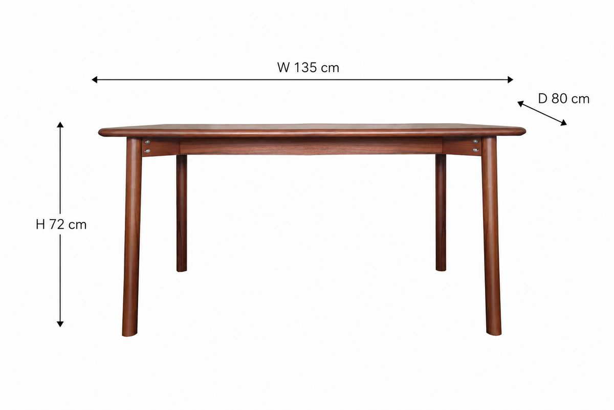 Solid Wood Dining Table 4-Seater Set for Dining Room in Natural Finish