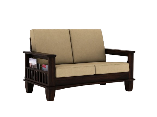 Solid Wood 2 Seater Sofa Set for Living Room