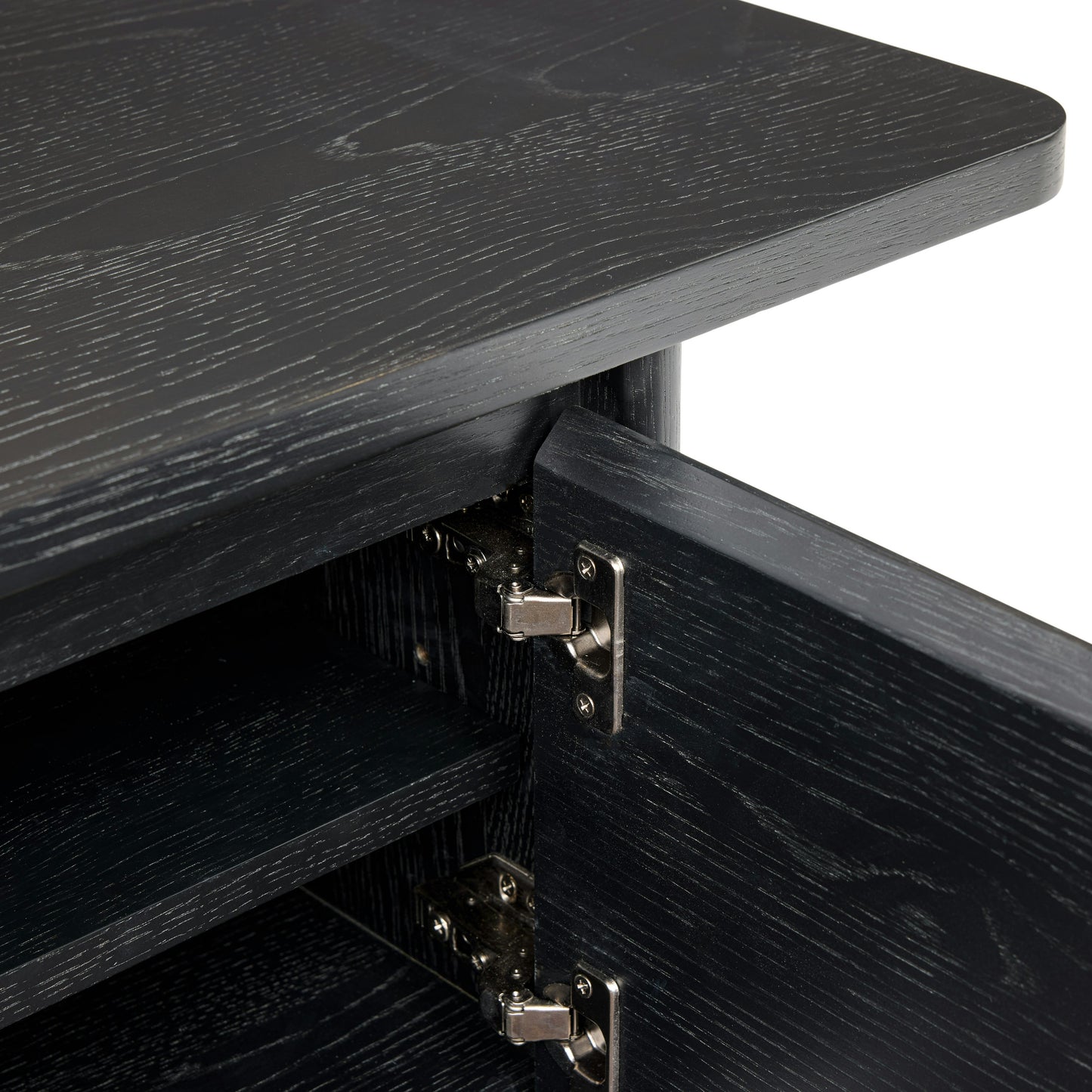 Solid Wood TV Cabinet with Storage for Media Unit