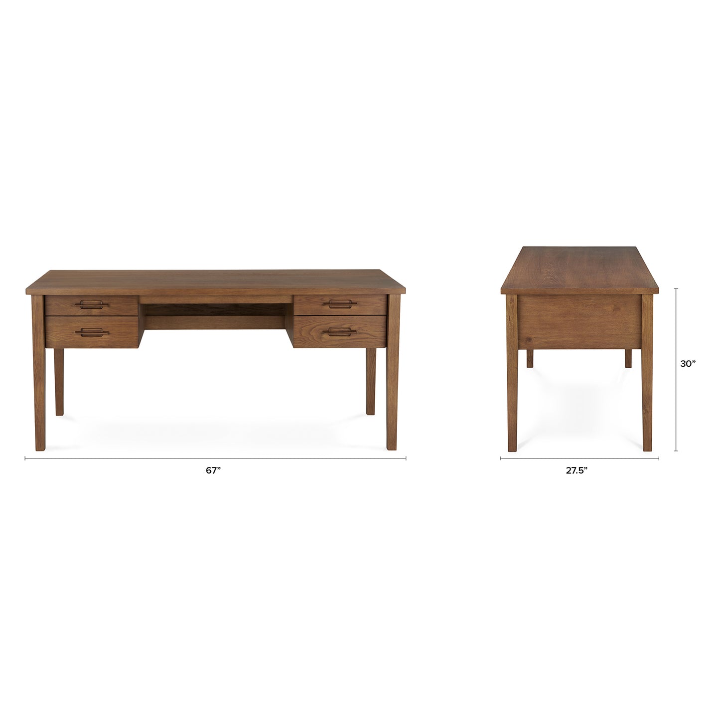 Solid Wood Study Table with Drawers Study Room