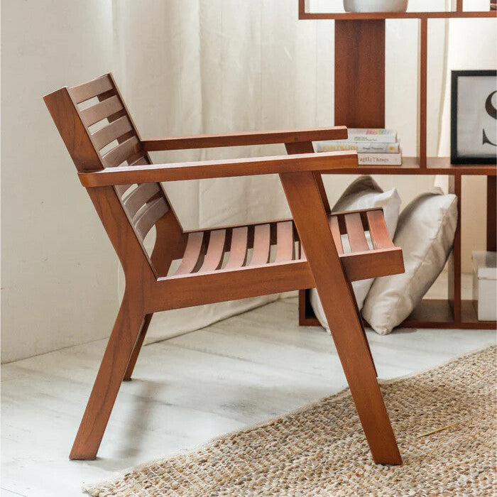 Wooden Dining Chair with Armrest